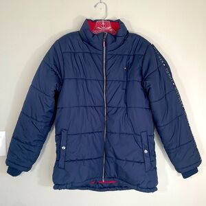 Tommy Hilfiger Navy Puffer Jacket | Youth L 14/16